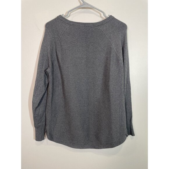 Athleta Sweater Womens XS Gray Daybreak CYA Lightweight Semi Fitted Travel Top - Picture 5 of 9